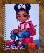 Load image into Gallery viewer, "The Cool Kids ~ Girls" Handmade Subject Notebook