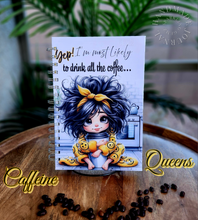 Load image into Gallery viewer, "Caffeine Queens" Handmade Journal