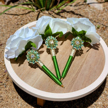 Load image into Gallery viewer, &quot;Pele&#39;s Peridot&quot; Faux Flower Pen
