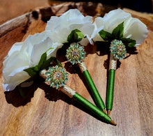 Load image into Gallery viewer, "Pele's Peridot" Faux Flower Pen