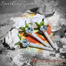 Load image into Gallery viewer, "White Diamond" Faux Flower Pen