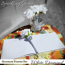 Load image into Gallery viewer, "White Diamond" Faux Flower Pen