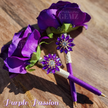 Load image into Gallery viewer, &quot;Purple Passion&quot; Faux Flower Pen
