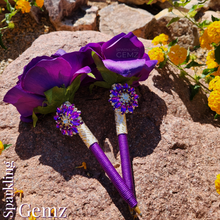Load image into Gallery viewer, "Purple Passion" Faux Flower Pen