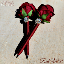 Load image into Gallery viewer, "Red Velvet" Faux Flower Pen
