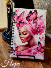 Load image into Gallery viewer, "Breast Cancer Awareness" Handmade Notebook