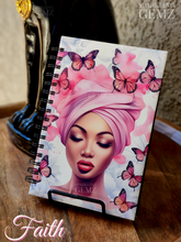 Load image into Gallery viewer, "Breast Cancer Awareness" Handmade Notebook