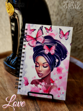 Load image into Gallery viewer, "Breast Cancer Awareness" Handmade Notebook