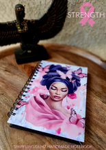 Load image into Gallery viewer, "Breast Cancer Awareness" Handmade Notebook