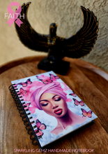 Load image into Gallery viewer, "Breast Cancer Awareness" Handmade Notebook