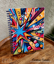 Load image into Gallery viewer, "Cartoon Comics~ Pow" Handmade Subject Notebook