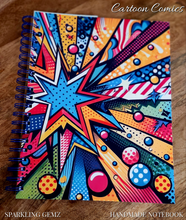 Load image into Gallery viewer, "Cartoon Comics~ Pow" Handmade Subject Notebook