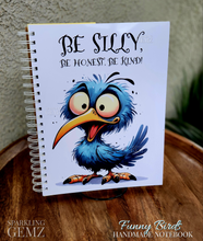 Load image into Gallery viewer, "Funny Birds" Handmade Subject Notebook