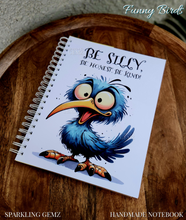 Load image into Gallery viewer, "Funny Birds" Handmade Subject Notebook