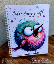 Load image into Gallery viewer, "Funny Birds" Handmade Subject Notebook