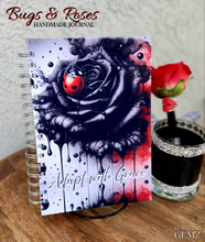 Load image into Gallery viewer, "Bugs & Roses" Handmade Journal