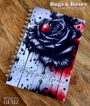 Load image into Gallery viewer, "Bugs & Roses" Handmade Journal