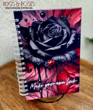 Load image into Gallery viewer, "Bugs & Roses" Handmade Journal