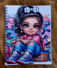 Load image into Gallery viewer, "The Cool Kids ~ Girls" Handmade Subject Notebook