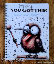 Load image into Gallery viewer, "Funny Birds" Handmade Subject Notebook