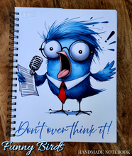 Load image into Gallery viewer, "Funny Birds" Handmade Subject Notebook