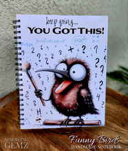Load image into Gallery viewer, "Funny Birds" Handmade Subject Notebook