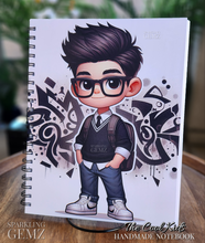 Load image into Gallery viewer, "The Cool Kids ~ Boys" Handmade Subject Notebook