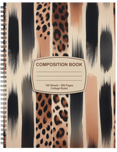 Load image into Gallery viewer, "Brown & Bold" Handmade Subject Notebook