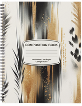 Load image into Gallery viewer, "Black & Bold" Handmade Subject Notebook