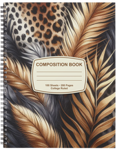 Load image into Gallery viewer, "Brown & Bold" Handmade Subject Notebook