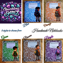 Load image into Gallery viewer, "Composition Style ~ Boys" Handmade Subject Notebook