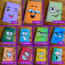 Load image into Gallery viewer, "Cartoon Expressions" Handmade Notebook