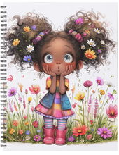 Load image into Gallery viewer, "Whimsical Girl" Handmade Subject Notebook