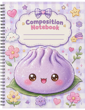 Load image into Gallery viewer, "Glitter Dumplings" Handmade Subject Notebook