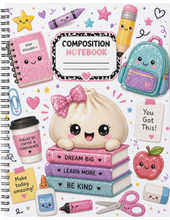 Load image into Gallery viewer, "Glitter Dumplings" Handmade Subject Notebook