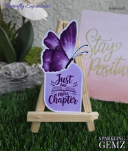 Load image into Gallery viewer, "Purple Butterfly Expressions" Decorative Bookmark
