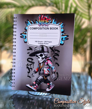 Load image into Gallery viewer, "Composition Style ~ Graffiti Vibes" Handmade Subject Notebook