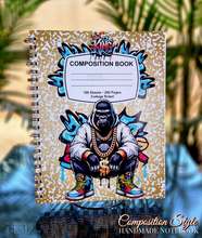 Load image into Gallery viewer, "Composition Style ~ Graffiti Vibes" Handmade Subject Notebook