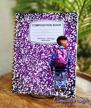 Load image into Gallery viewer, "Composition Style ~ Boys" Handmade Subject Notebook