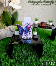 Load image into Gallery viewer, "Holographic Butterfly" Magnetic Bookmark