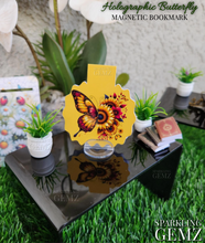 Load image into Gallery viewer, "Holographic Butterfly" Magnetic Bookmark