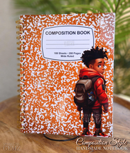 Load image into Gallery viewer, "Composition Style ~ Boys" Handmade Subject Notebook