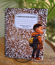 Load image into Gallery viewer, "Composition Style ~ Boys" Handmade Subject Notebook