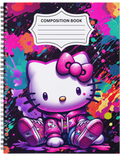 Load image into Gallery viewer, "Hello Kitty" Handmade Subject Notebook