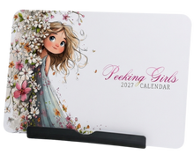 Load image into Gallery viewer, "Peeking Girls" Handmade Desk Calendar
