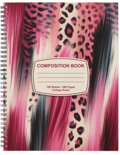 Load image into Gallery viewer, "Pink & Black" Handmade Subject Notebook