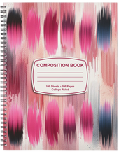 Load image into Gallery viewer, "Pink & Black" Handmade Subject Notebook