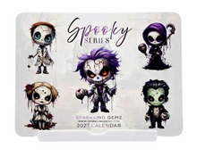 Load image into Gallery viewer, "Spooky Series" Handmade Desk Calendar