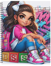 Load image into Gallery viewer, "The Cool Kids ~ Girls" Handmade Subject Notebook