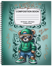 Load image into Gallery viewer, "Composition Style ~ Graffiti Vibes" Handmade Subject Notebook